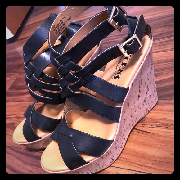 Korks wedges- upper Leather material - Picture 2 of 8